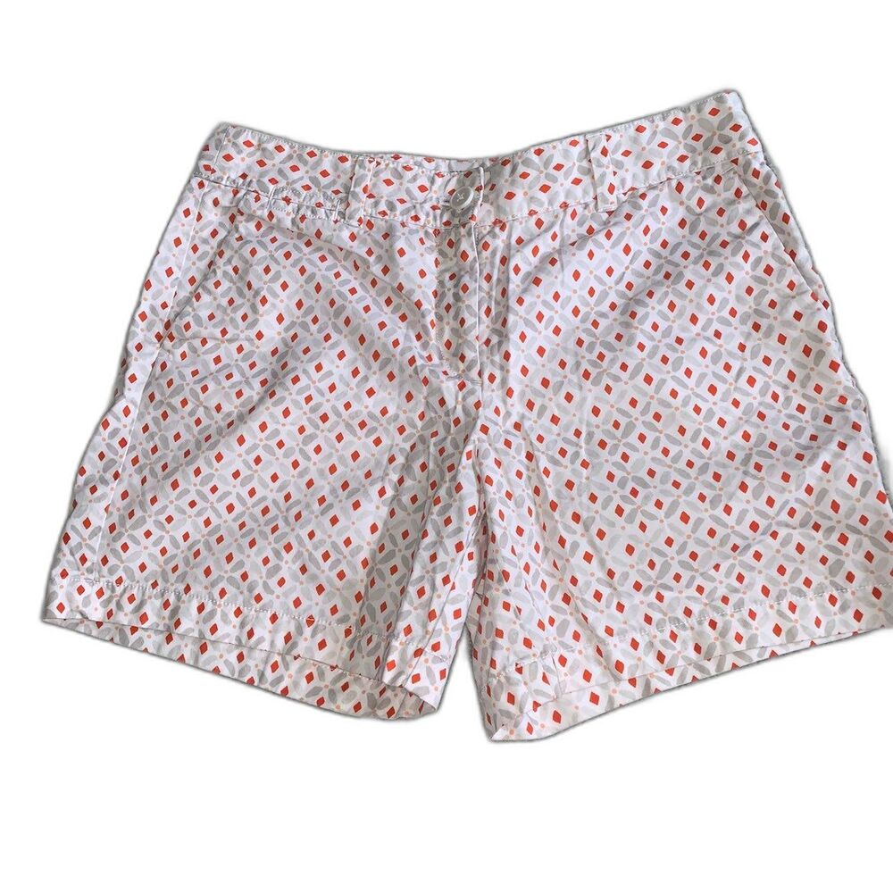 LOFT 6” Orange Diamond Shorts 6